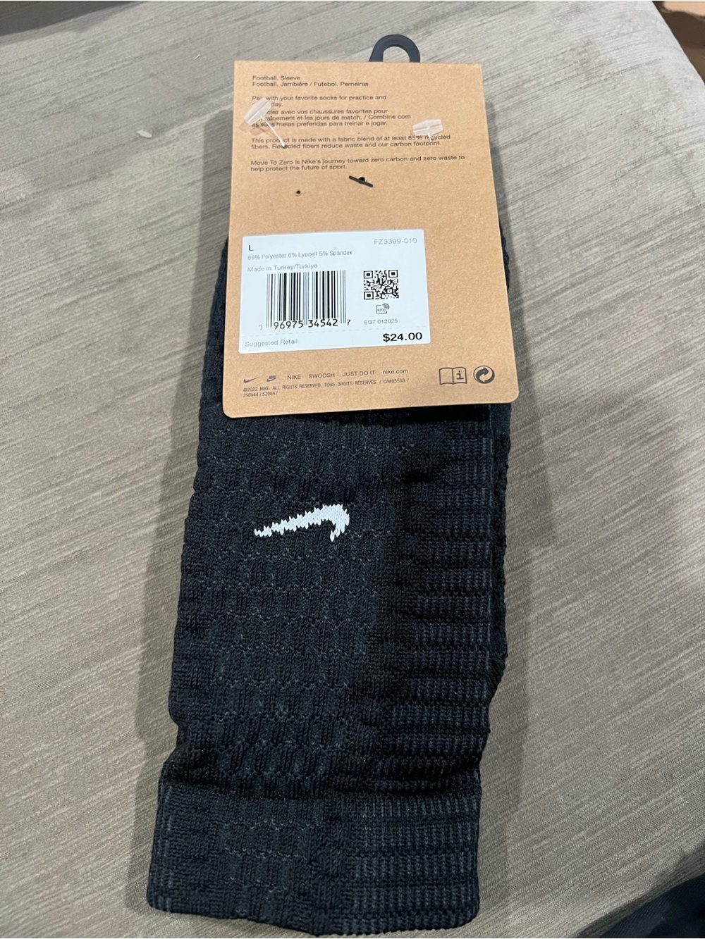 Nike Unicorn Dri-FIT ADV Cushioned Black Crew Socks FZ3399-010 - Large Men 8-12
